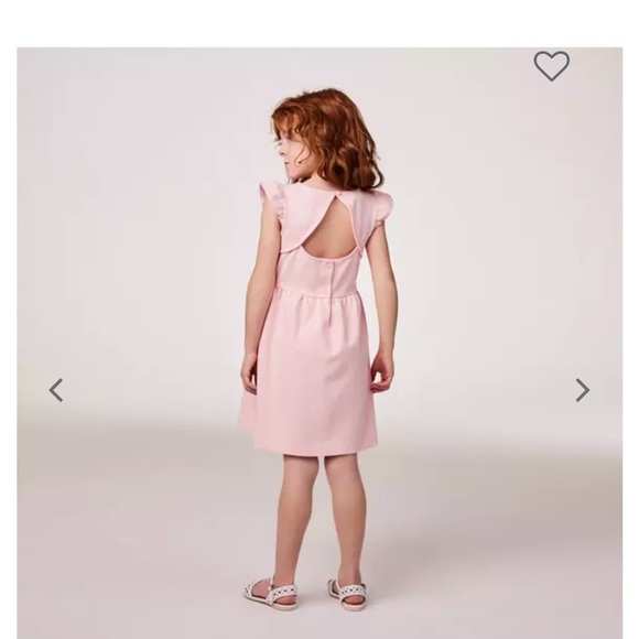 Janie AND Jack Ruffle Trim Ponte Party Dress Girls 7 Crystal Rose - Picture 5 of 14